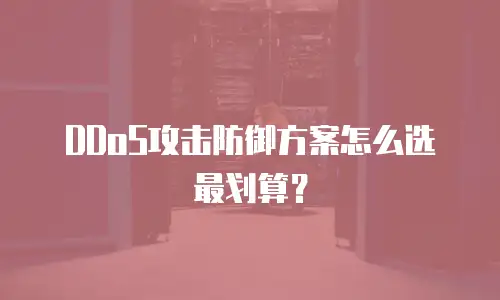 DDoS攻击防御方案怎么选最划算？