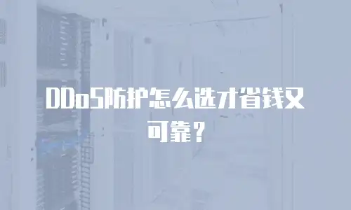 DDoS防护怎么选才省钱又可靠？