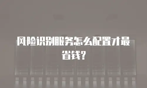 风险识别服务怎么配置才最省钱？