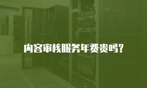内容审核服务年费贵吗？