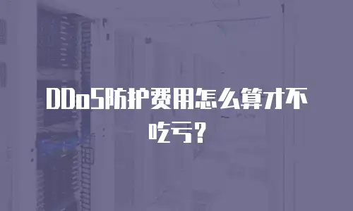 DDoS防护费用怎么算才不吃亏？