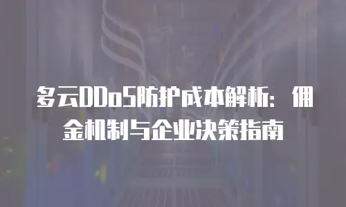 多云DDoS防护成本解析：佣金机制与企业决策指南