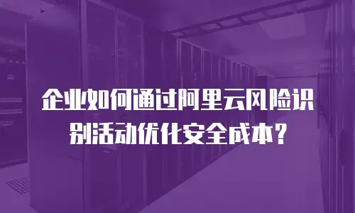 企业如何通过阿里云风险识别活动优化安全成本？
