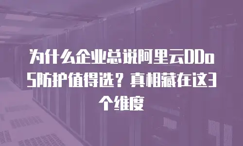 为什么企业总说阿里云DDoS防护值得选？真相藏在这3个维度