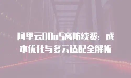 阿里云DDoS高防续费：成本优化与多云适配全解析