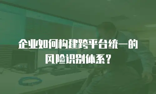 企业如何构建跨平台统一的风险识别体系？