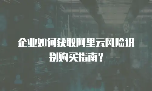 阿里云风险识别购买指南,阿里云风险识别购买指南在哪