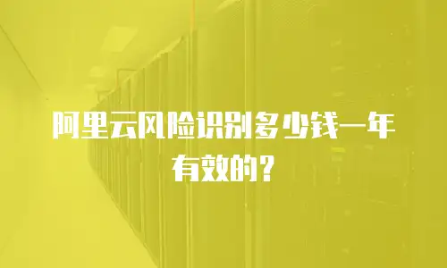 阿里云风险识别多少钱一年有效的？