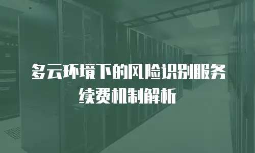 多云环境下的风险识别服务续费机制解析