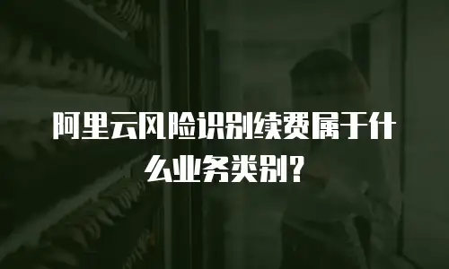 阿里云风险识别续费属于什么业务类别？