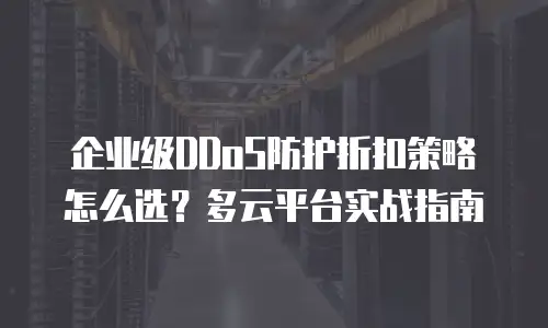 企业级DDoS防护折扣策略怎么选？多云平台实战指南
