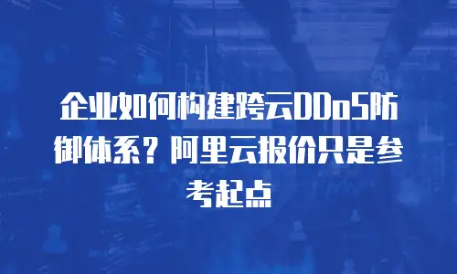 企业如何构建跨云DDoS防御体系？阿里云报价只是参考起点