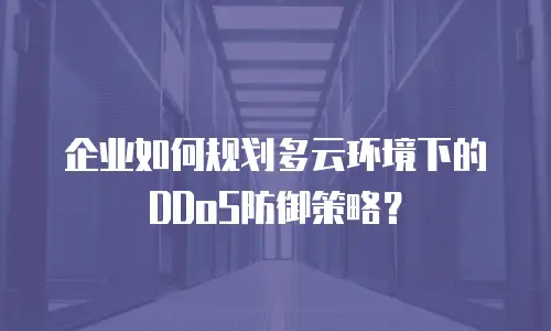 企业如何规划多云环境下的DDoS防御策略？