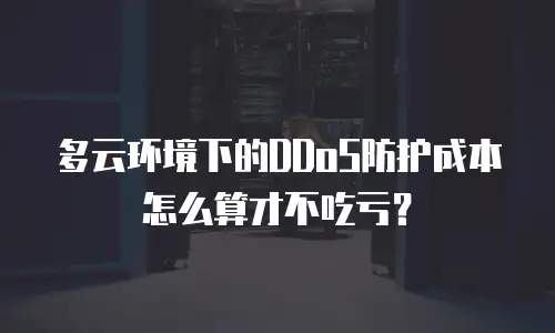 多云环境下的DDoS防护成本怎么算才不吃亏？