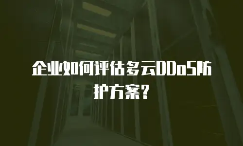 企业如何评估多云DDoS防护方案？