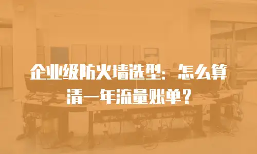 企业级防火墙选型：怎么算清一年流量账单？