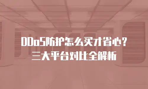 DDoS防护怎么买才省心？三大平台对比全解析