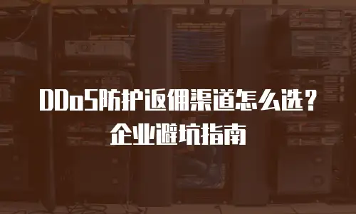 DDoS防护返佣渠道怎么选？企业避坑指南
