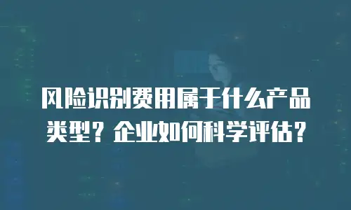 风险识别费用属于什么产品类型？企业如何科学评估？