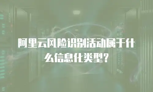 阿里云风险识别活动属于什么信息化类型？