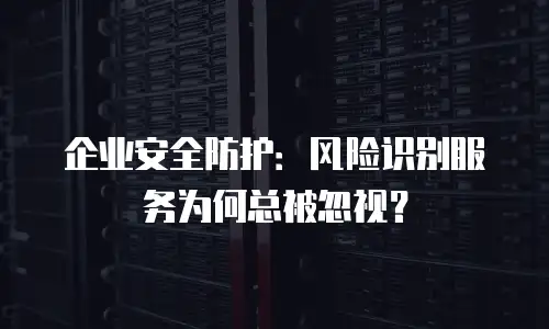 企业安全防护：风险识别服务为何总被忽视？