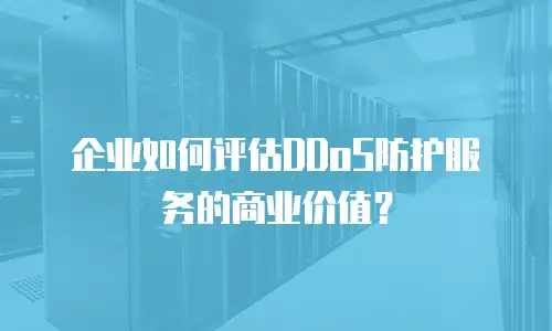 企业如何评估DDoS防护服务的商业价值？