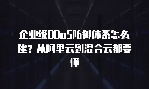 企业级DDoS防御体系怎么建？从阿里云到混合云都要懂