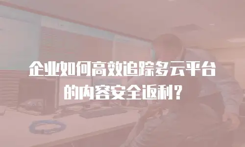 企业如何高效追踪多云平台的内容安全返利？