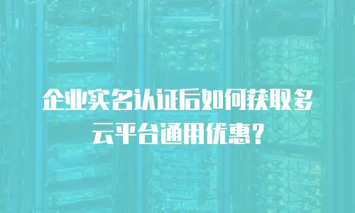 企业实名认证后如何获取多云平台通用优惠？