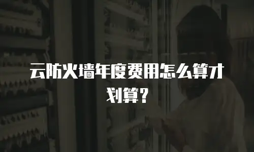 云防火墙年度费用怎么算才划算？