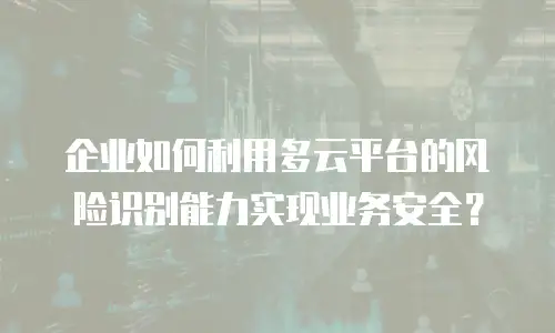 企业如何利用多云平台的风险识别能力实现业务安全？