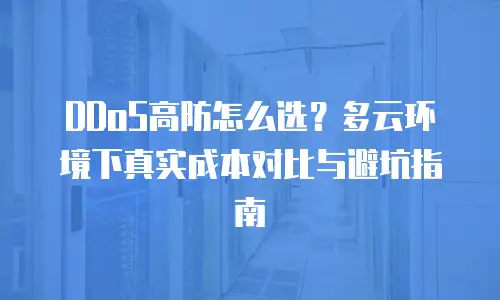 DDoS高防怎么选？多云环境下真实成本对比与避坑指南