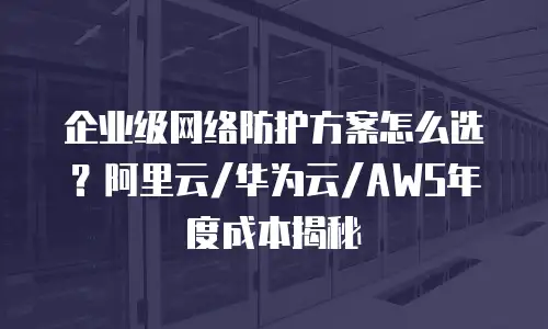 企业级网络防护方案怎么选？阿里云/华为云/AWS年度成本揭秘