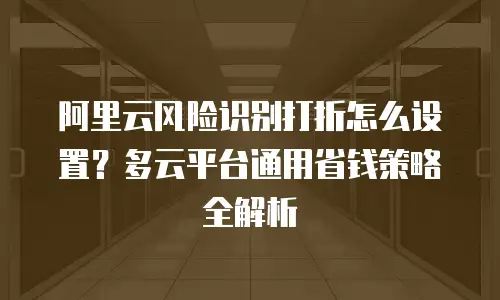 阿里云风险识别打折怎么设置？多云平台通用省钱策略全解析