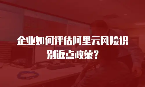 企业如何评估阿里云风险识别返点政策？