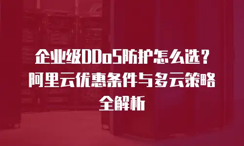企业级DDoS防护怎么选？阿里云优惠条件与多云策略全解析