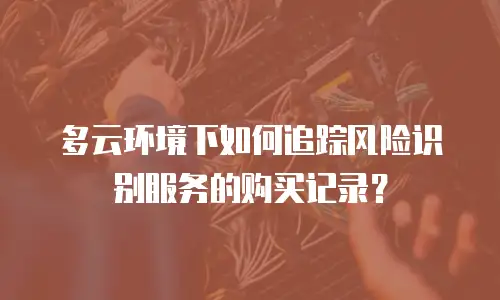 多云环境下如何追踪风险识别服务的购买记录？