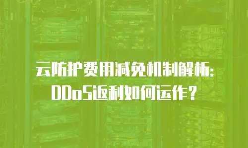 云防护费用减免机制解析：DDoS返利如何运作？
