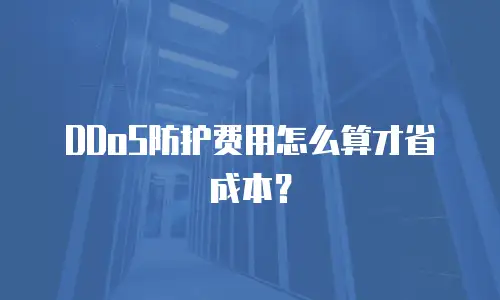DDoS防护费用怎么算才省成本？