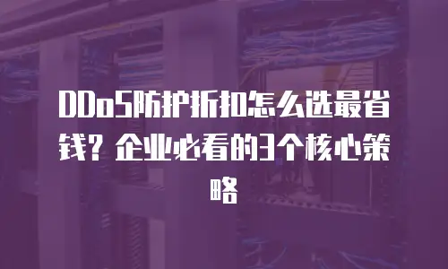 DDoS防护折扣怎么选最省钱？企业必看的3个核心策略