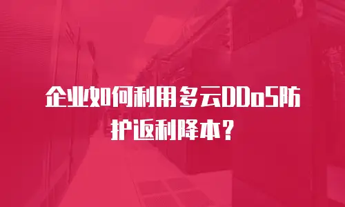 企业如何利用多云DDoS防护返利降本？