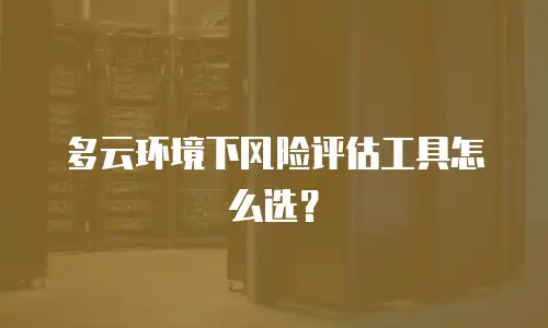 多云环境下风险评估工具怎么选？