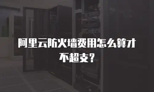 阿里云防火墙费用怎么算才不超支？