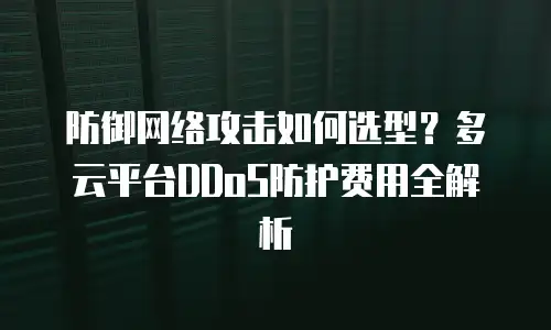防御网络攻击如何选型？多云平台DDoS防护费用全解析