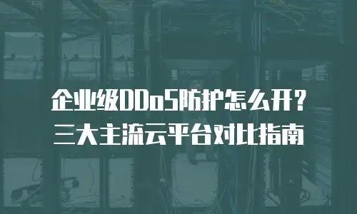 企业级DDoS防护怎么开？三大主流云平台对比指南
