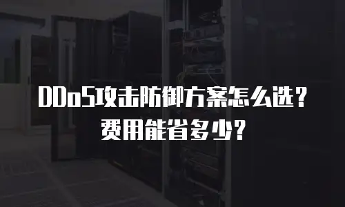 DDoS攻击防御方案怎么选？费用能省多少？