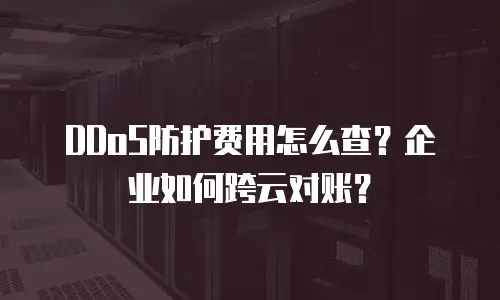 DDoS防护费用怎么查？企业如何跨云对账？
