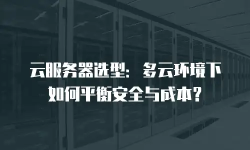 云服务器选型：多云环境下如何平衡安全与成本？