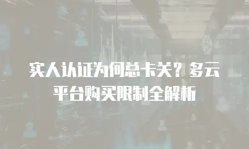 实人认证为何总卡关？多云平台购买限制全解析