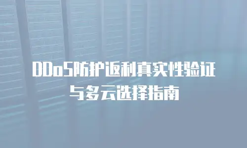 DDoS防护返利真实性验证与多云选择指南